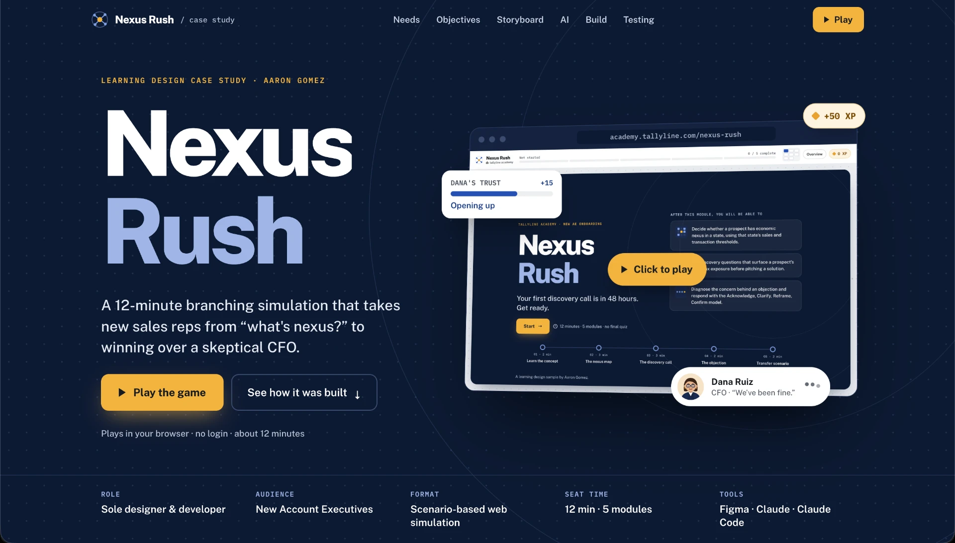 Nexus Rush case study and simulation preview